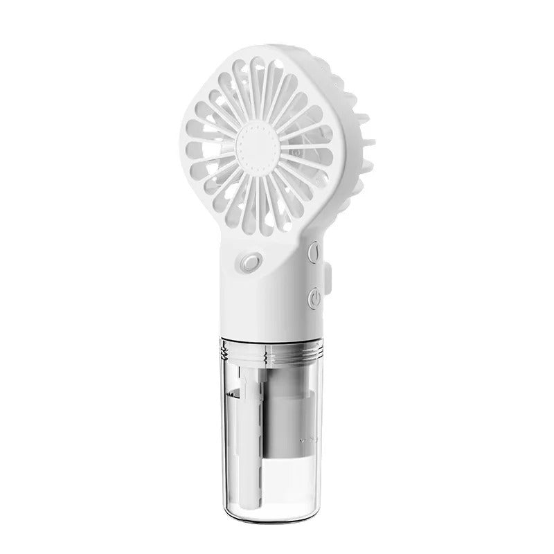 Mini Handheld Fan USB Rechargeable Portable Misting Fan With 4 Adjustable Speed Spray Water Mist Fan Outdoor Camping Travelling